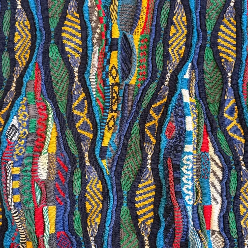 Tundra Canada Coogi Style 3D Multicolor Sweater – 100% Cotton – Size L - Picture 4 of 5